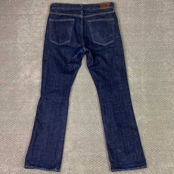 J. CREW Slim Straight Selvedge Jeans Men's 32 x 32 Fits 34 x 32 Blue Cotton - Picture 8 of 16